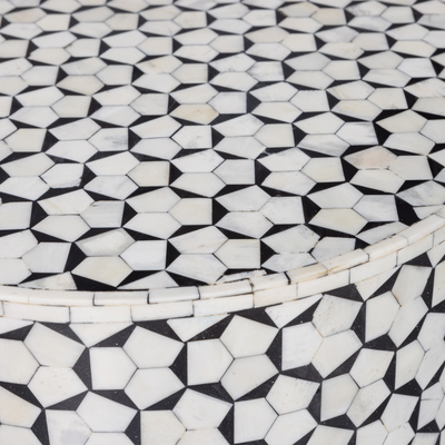 WOOOD Neva Sidobord Svart/Vit