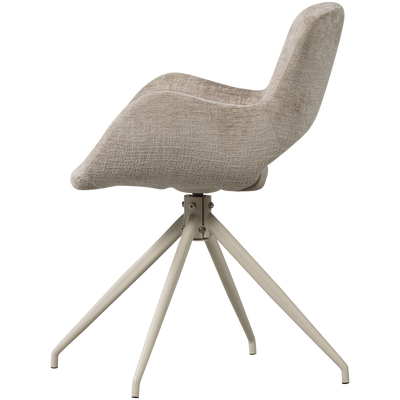 WOOOD ELIVA Matstol Struktur Sammet Sand - Set om 2