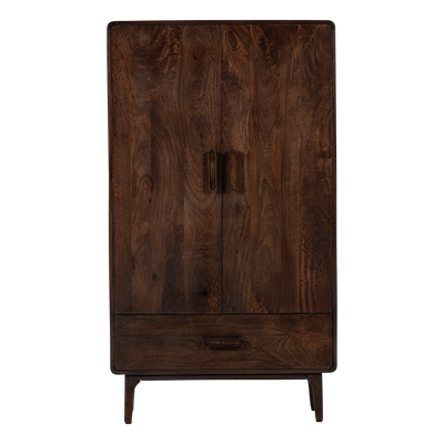 WOOOD Liya 2-Dörrars Skåp i Mörkbrunt Mangoträ
