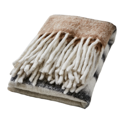 Affari of Sweden FRASSE Filt, Beige/svart/vit