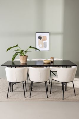 Venture Home Matgrupp Astrid med stolarna Edina