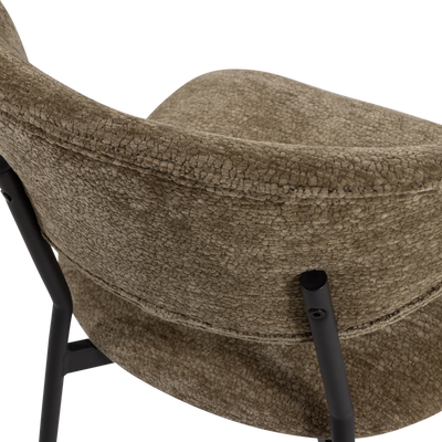 WOOOD Kjeld Matstol i Chenille Struktur, Grön 2 st