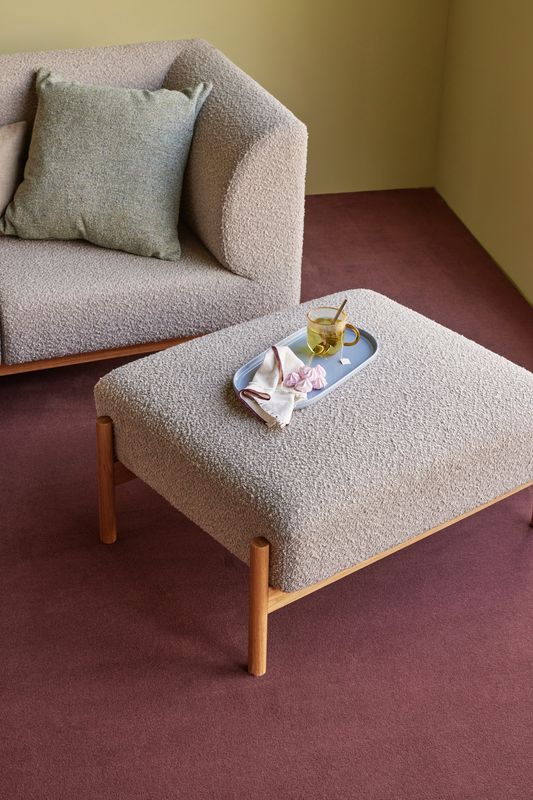 Hübsch Moment Sittpuff Grå