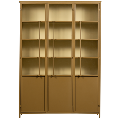 WOOOD Exhibit XL 3-dörrars vitrinskåp metall honung