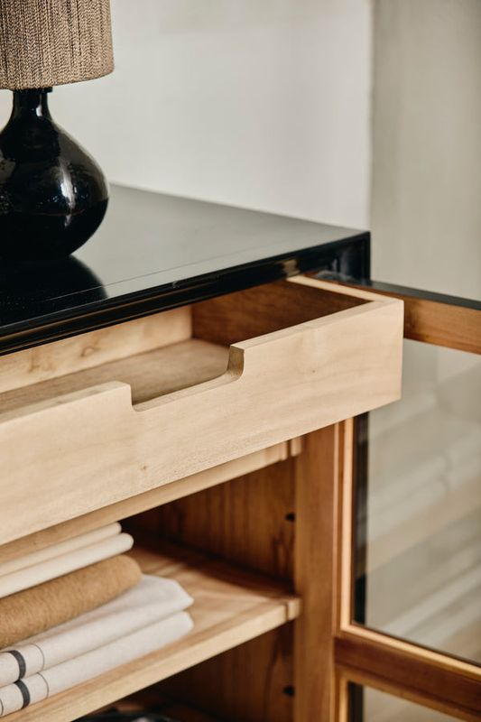 Nordal VIVA skåp, 2 dörrar low - svart