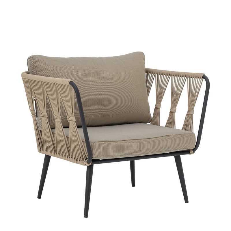 Bloomingville Pavone loungestol, brun, metall