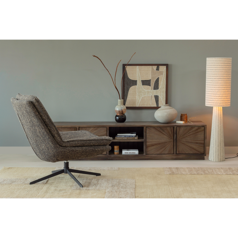 WOOOD Milaro Svängbar Fåtölj i Naturlig Melange