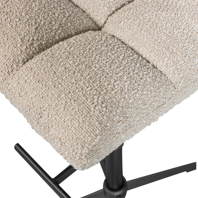 WOOOD Vinny Roterbar Barstol Bouclé Sand 2 st