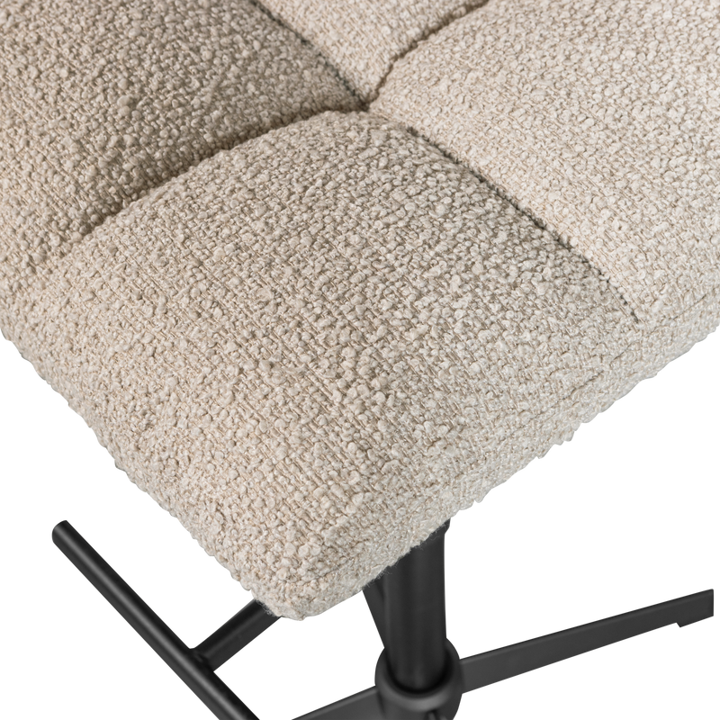 WOOOD Vinny Roterbar Barstol Bouclé Sand 2 st