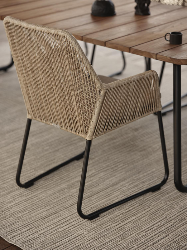 Brafab Nolli Matbord 90x225 cm Svart/Teak