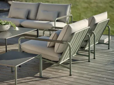 Brafab Lerberget 2,5-sits soffa grön / ash