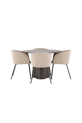 Venture Home Matgrupp Olivia med 4 matstolar Berit