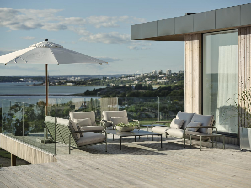 Brafab Paliano Parasoll 350 cm Natur/Vit