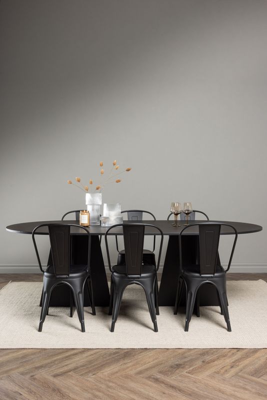 Venture Home Matbord Bootcut Oval med Stolar Tempe