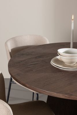 Venture Home Bootcut Matbord med Modesto Matstol