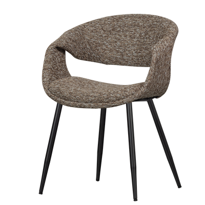 WOOOD Yossi Matstol Brun med Svart Metallben 2 st