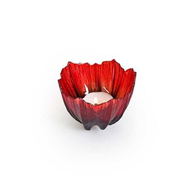 Målerås Poppy, ljuslykta, röd/svart