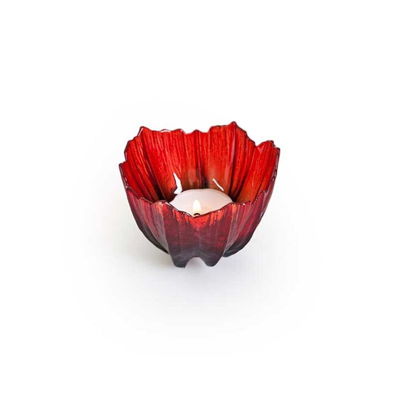Målerås Poppy, ljuslykta, röd/svart