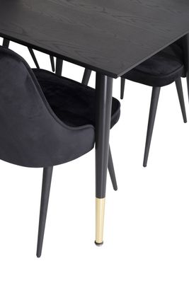 Venture Home Matgrupp Dipp med Velvet Deluxe Stolar