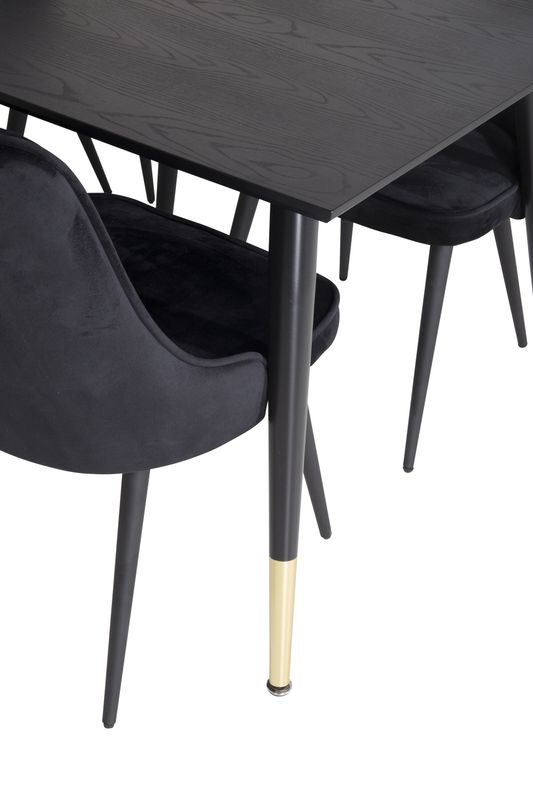 Venture Home Matgrupp Dipp med Velvet Deluxe Stolar