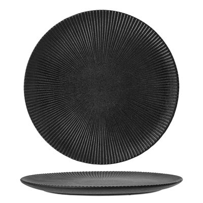 Bloomingville Neri Tallrik, Svart, Stengods - 6-pack