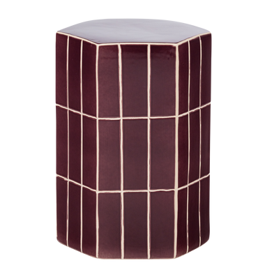 WOOOD PLU Dekorativt Sidobord i Keramik, Lila