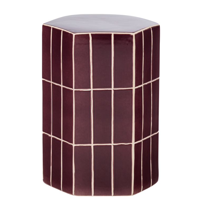 WOOOD PLU Dekorativt Sidobord i Keramik, Lila