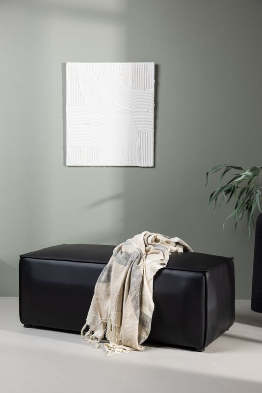 Venture Home Palermo Puff i Svart PU