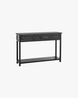 Nordal MOSS konsolbord med 2 lådor - svart