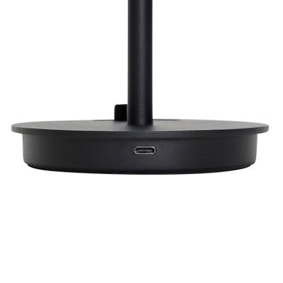 Hübsch Salon Bärbar bordslampa Svart