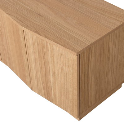 WOOOD Zuma TV-bänk 133 cm i Ekfaner, Transparent