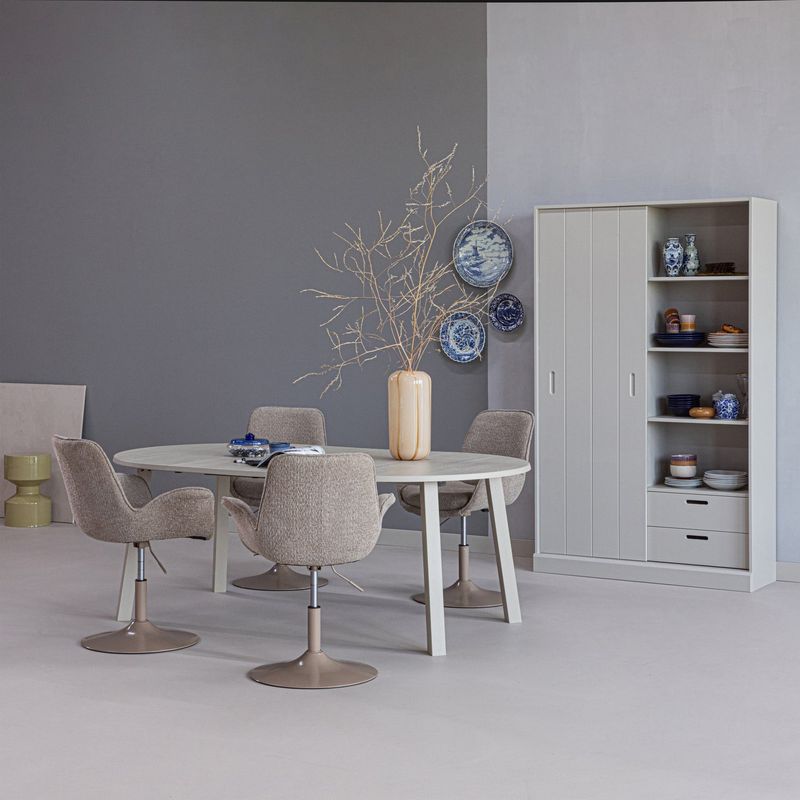 WOOOD Mila Skjutdörrsskåp i Grått Furu