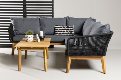 Venture Home Chania Hörngrupp Natur, Svart