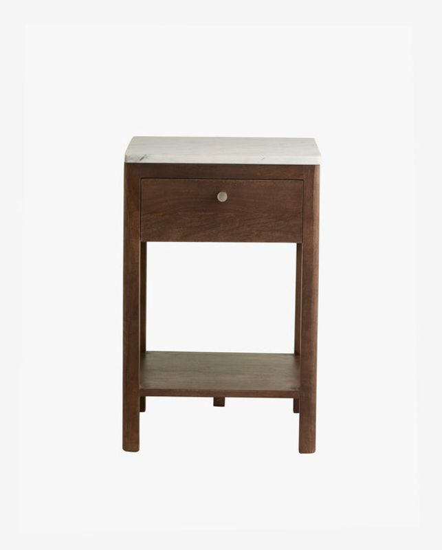 Nordal BILLE nattduksbord - trä/marmor
