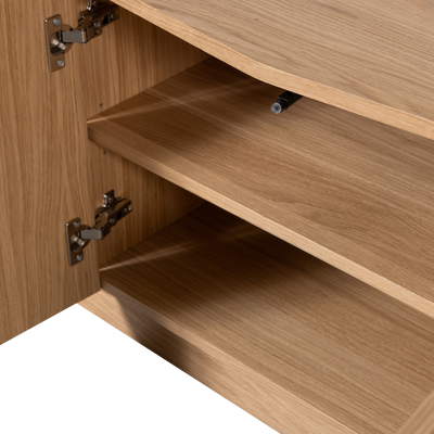 WOOOD Zuma TV-bänk 133 cm i Ekfaner, Transparent