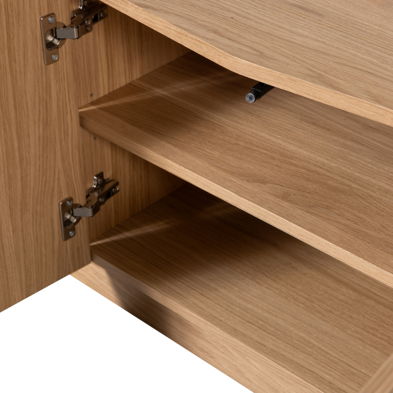 WOOOD Zuma TV-bänk 133 cm i Ekfaner, Transparent