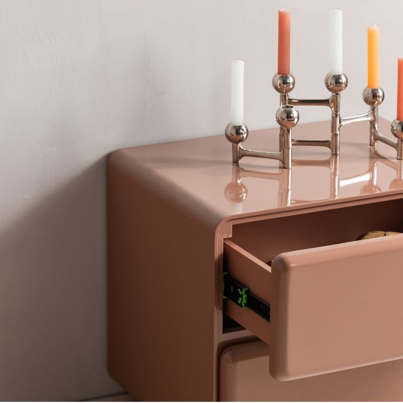 WOOOD Lustra Byrå/Nattduksbord i Högglans MDF