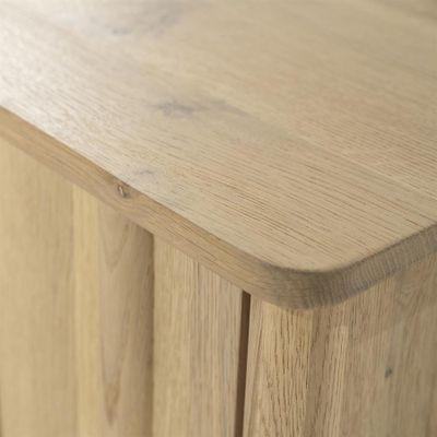 Eleonora TV-bänk Jake med 6 dörrar - Naturlig Ek