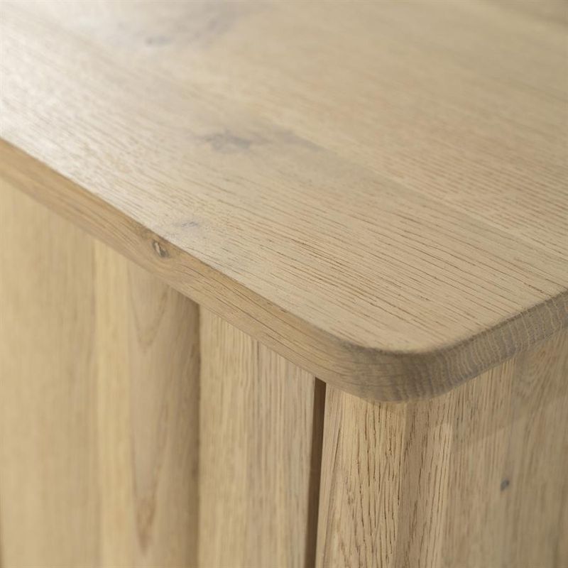 Eleonora TV-bänk Jake med 6 dörrar - Naturlig Ek