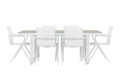 Venture Home Merlo Rektangulär Matgrupp med Alina Stolar