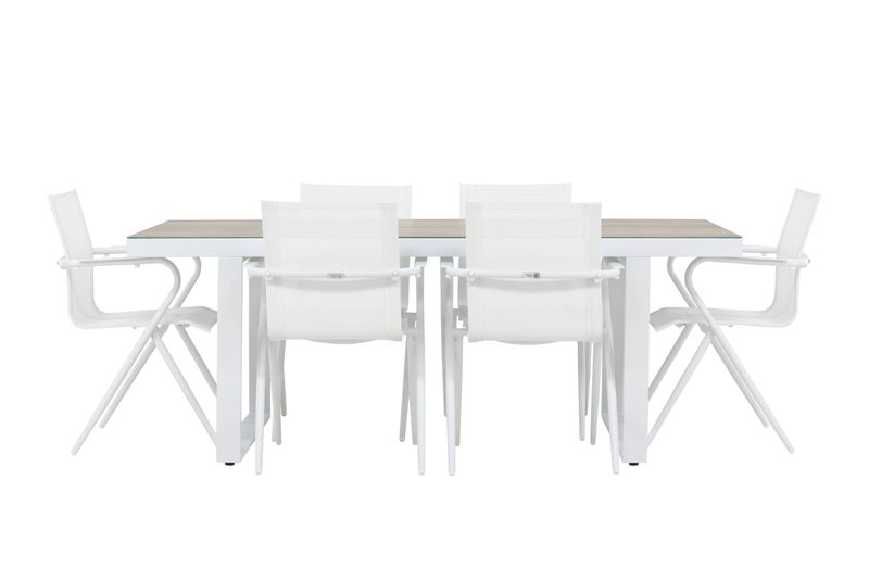 Venture Home Merlo Rektangulär Matgrupp med Alina Stolar