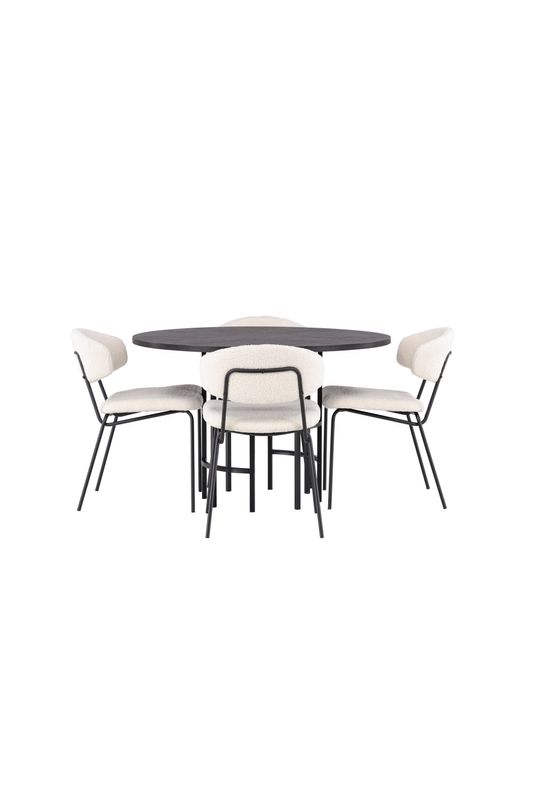 Venture Home Matgrupp Copenhagen med 4 Matstolar Chico