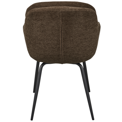 WOOOD Runa Matstol Chenille Varmbrun 2 st