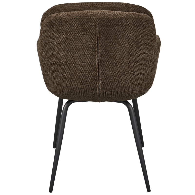 WOOOD Runa Matstol Chenille Varmbrun 2 st