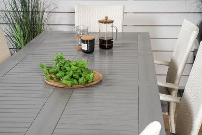 Venture Home Albany & Anna Rektangulärt Matbord 152 x 90 Vit + Matstolar 6-pack Vit