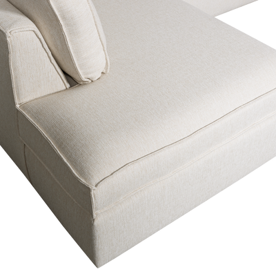 WOOOD Thomas Hörnsoffa Vänster Väv Polyester Natur