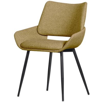 WOOOD Parade Matstol i Senapsgul Melangetextil 2 st