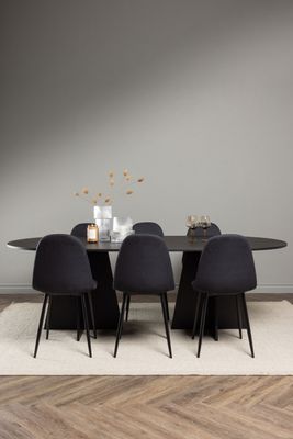 Venture Home Matgrupp Bootcut med 6 Matstolar Polar