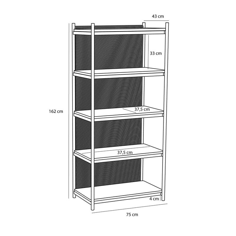 Hübsch Heritage Hyllenhet Stor Natur 75x44xh162cm