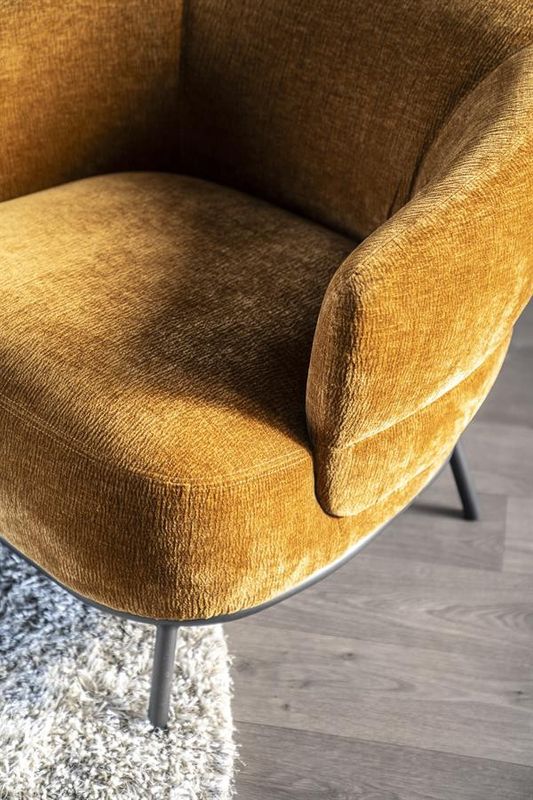 Eleonora Fåtölj David - Senapsgul Safari